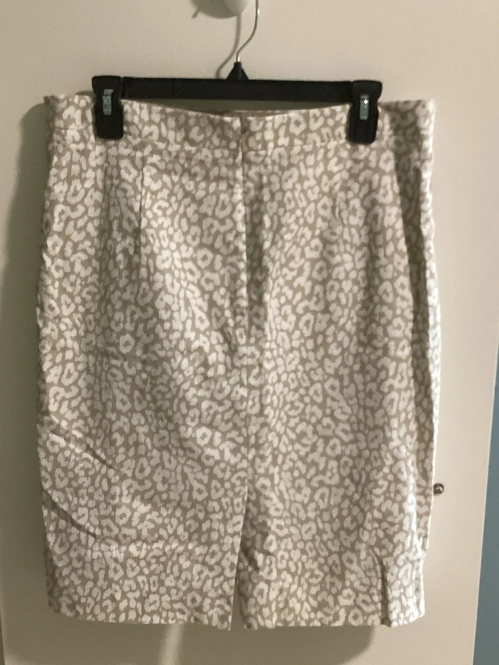 J. Crew Beige and Cream Printed Pencil Skirt